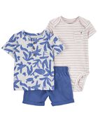Baby 3-Piece Whale Little Short Set, image 1 of 5 slides