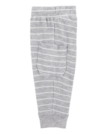 Baby 2-Piece Striped Thermal Bodysuit Pant Set, 