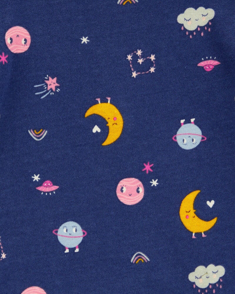 Toddler 4-Piece Space Print 100% Snug Fit Cotton Pyjamas, image 4 of 5 slides