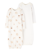 B&eacute;b&eacute; - Emballage de 2 robes de nuit PurelySoft - Gris, image 1 sur 5 diapositives