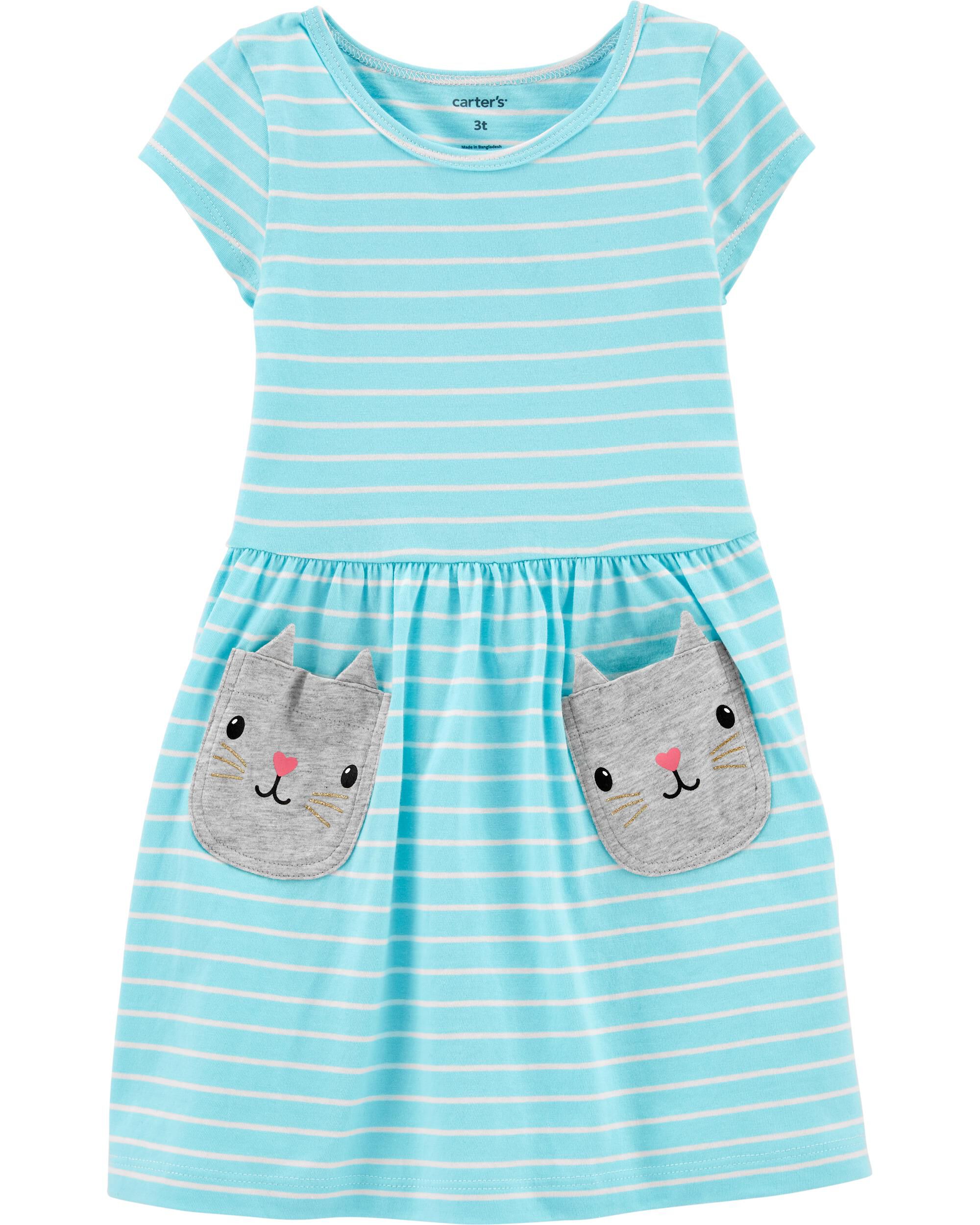 Robe Avec Poche Chat Pour Bebes Filles Carter S Oshkosh Canada