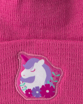 Toute-petit fille - Tuque Licorne Kombi- Rose, 
