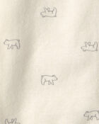 Baby Bear Long-Sleeve Sleeper Gown - Cream, image 4 of 5 slides