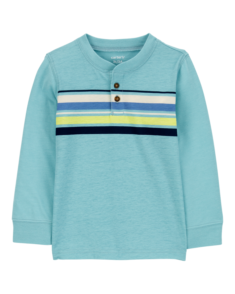 Toddler Striped Henley Tee, image 1 of 3 slides