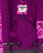 Toddler Girl 2 Piece  Heart Puffer  Snowsuit- Purple, image 5 of 13 slides