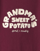 Baby 'Grandma's Sweet Potato' Long-Sleeve Graphic Bodysuit - Maroon, image 2 of 3 slides