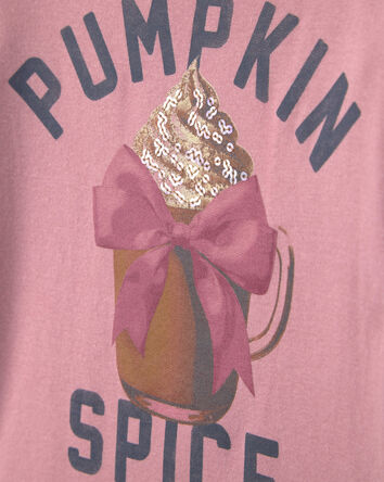 Girls "Pumpkin Spice" Long-Sleeve T-Shirt - Pink, 