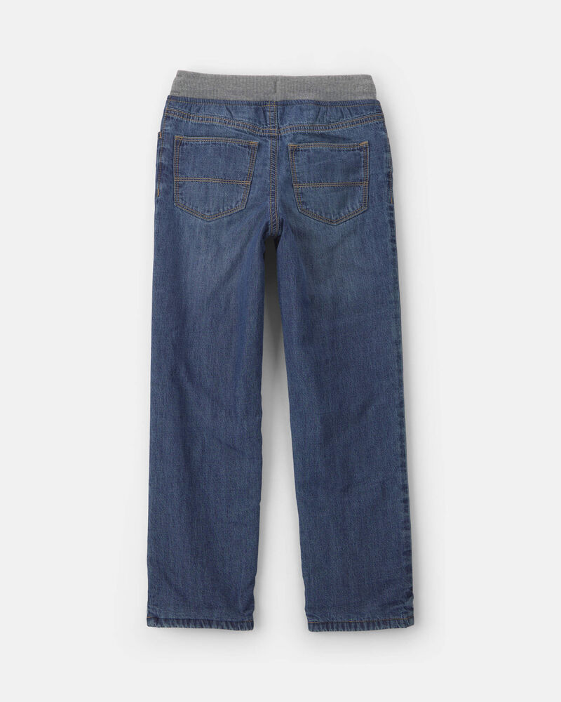 Boys Denim Pull-On Jeans - Medium Wash, image 2 of 5 slides