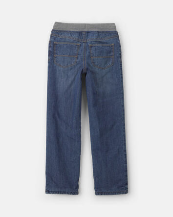 Boys Denim Pull-On Jeans - Medium Wash, 