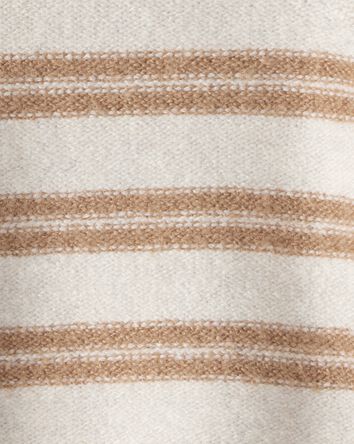 Bébé - Chandail à capuchon à rayures doublé sherpa motif ourson, 