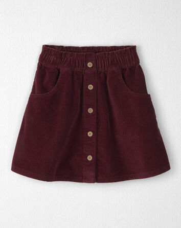 Girls Organic Cotton Corduroy Skirt, 
