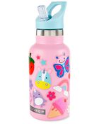 Gourde en acier inoxydable et autocollants — Rose, image 2 sur 4 diapositives