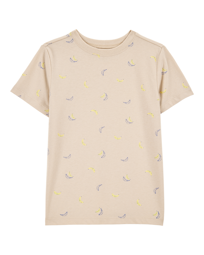 Boys Banana Print Short-Sleeve Tee - Brown, image 1 of 3 slides