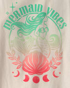 Girls 'Mermaid Vibes' Ombre Graphic Tank - Cream, image 2 of 3 slides