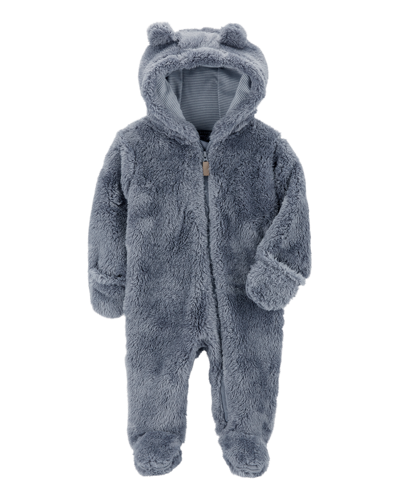 Baby Hooded Quilted Jumpsuit, image 2 of 4 slides