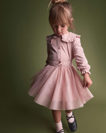 Toddler Girl Avenue Twirl&trade; Mini Skirt with Tulle - Blush, 