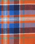 Kid Plaid Flannel Button-Down Shirt, image 2 of 3 slides