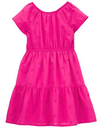 Eyelet Tiered Dress, 