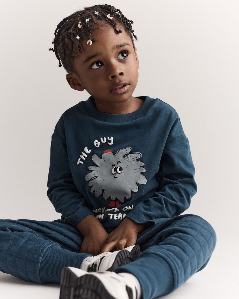 Toddler No-Seam Jogger Pant - Deep Teal, image 4 of 8 slides