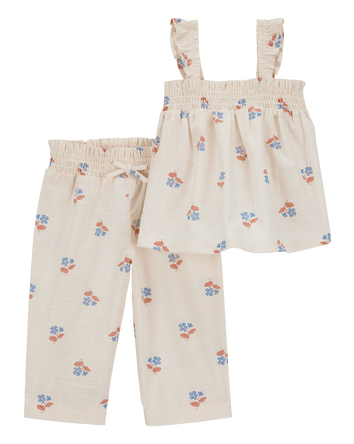 Bébé Ensemble 2 pièces débardeur à fleurs et pantalon, 