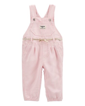 Baby Knit Denim Hickory Stripe Overalls, 