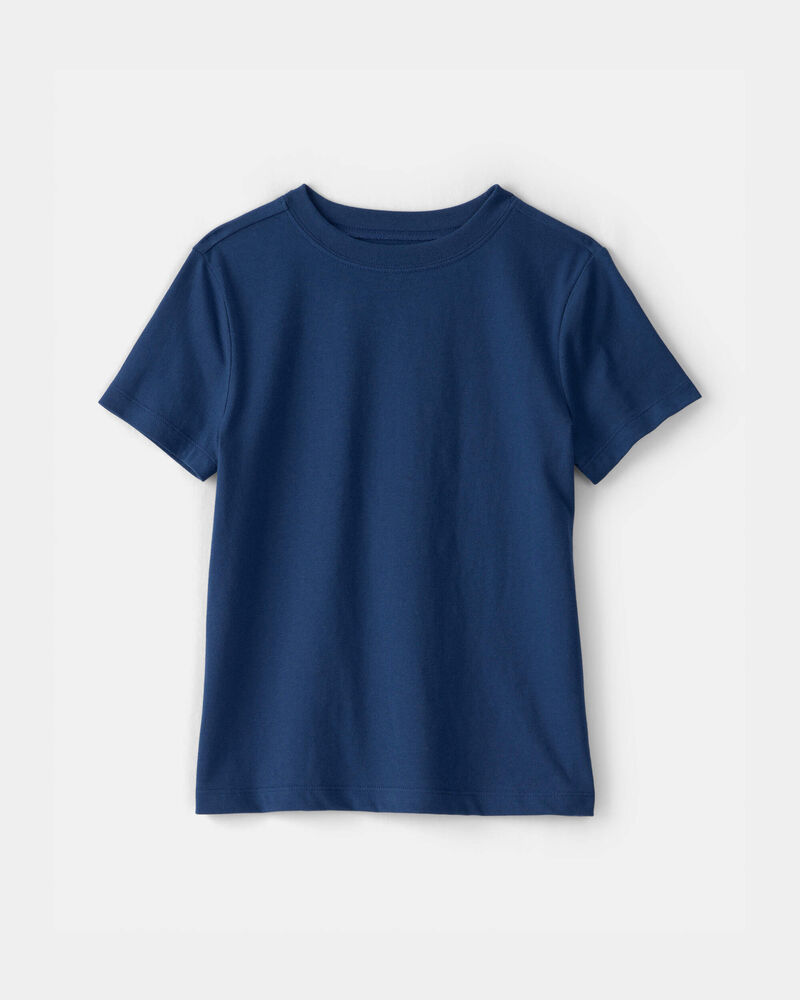 Kid Solid T-Shirt - Blue, image 1 of 3 slides