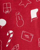 Toddler Holiday Print 2-Piece Pyjama Set - Red, image 2 of 3 slides