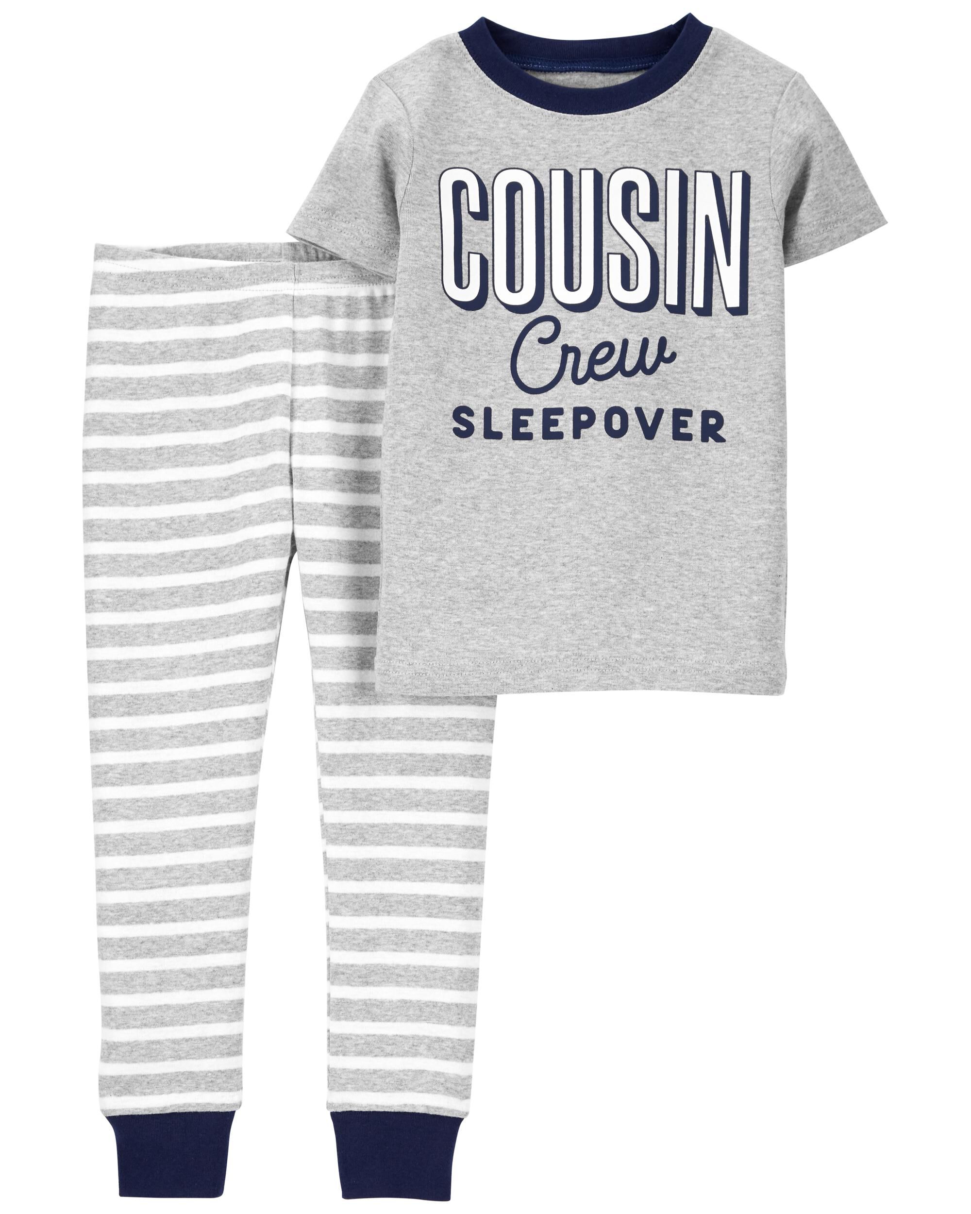Grey 2 Piece Cousin Crew 100 Snug Fit Cotton Pyjamas Carter s