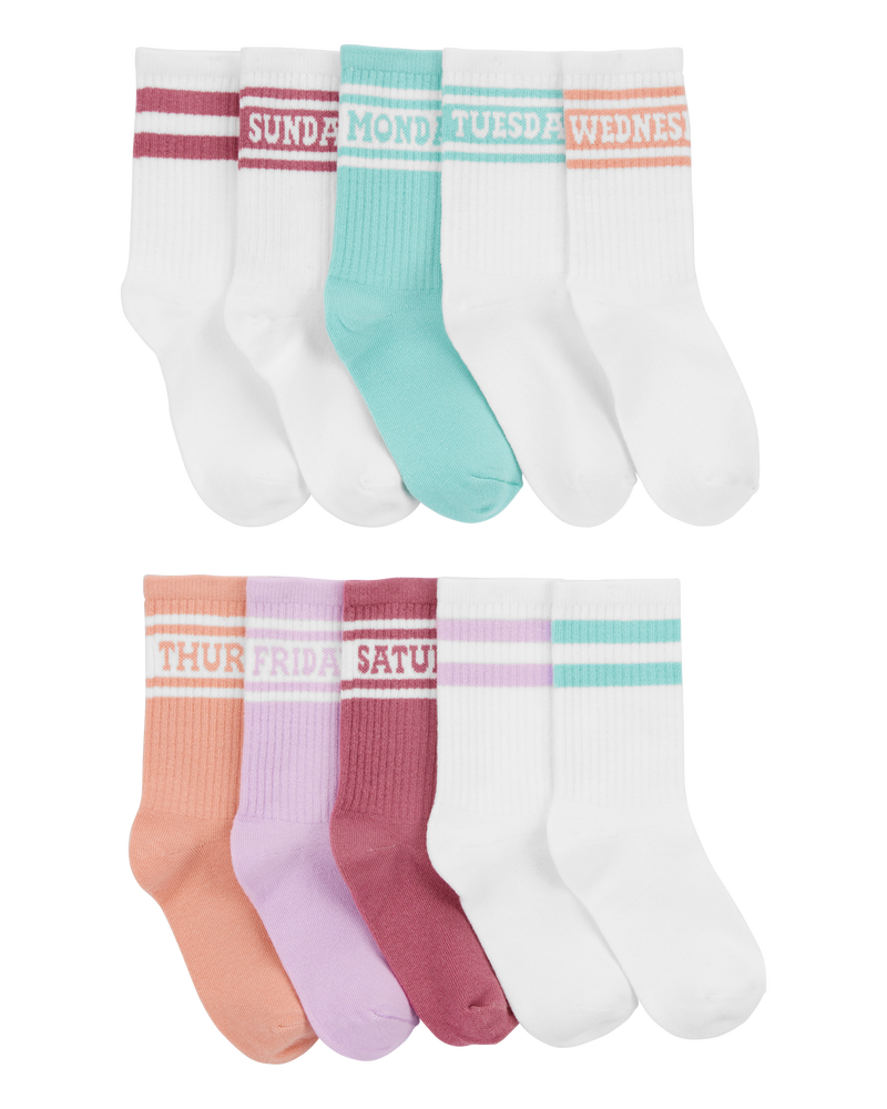 Kid 10-Pack Weekday Crew Socks, image 1 of 2 slides