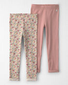 Toddler Girl 2-Pack Organic Cotton Leggings, image 1 of 6 slides