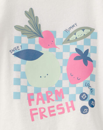 Tout-petit fille - T-shirt &agrave; imprim&eacute; de fruits &laquo;Farm Fresh&raquo; - Ivoire, 
