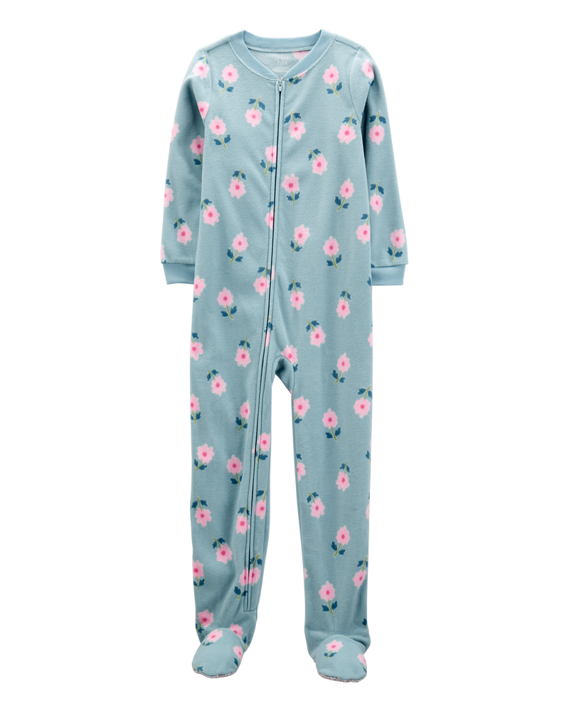 Kids Girls Kid 1 Piece Floral Fleece Footie Pyjamas 6 Carter s