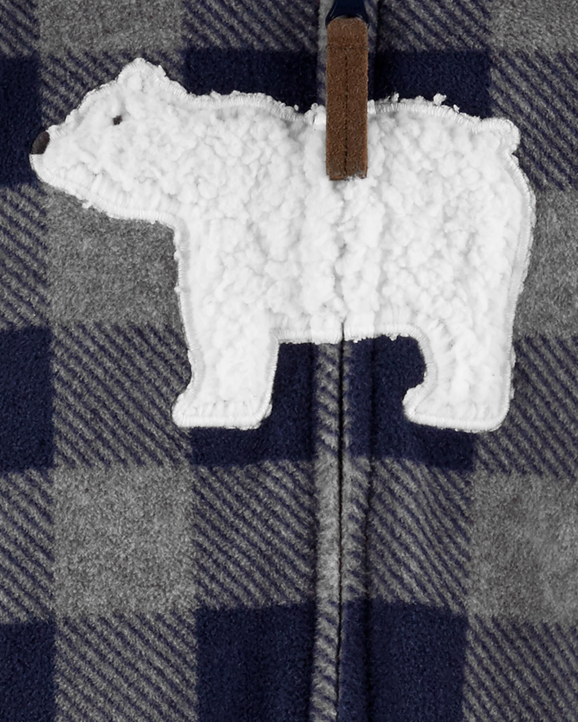 carter's bear fleece jumpsuit