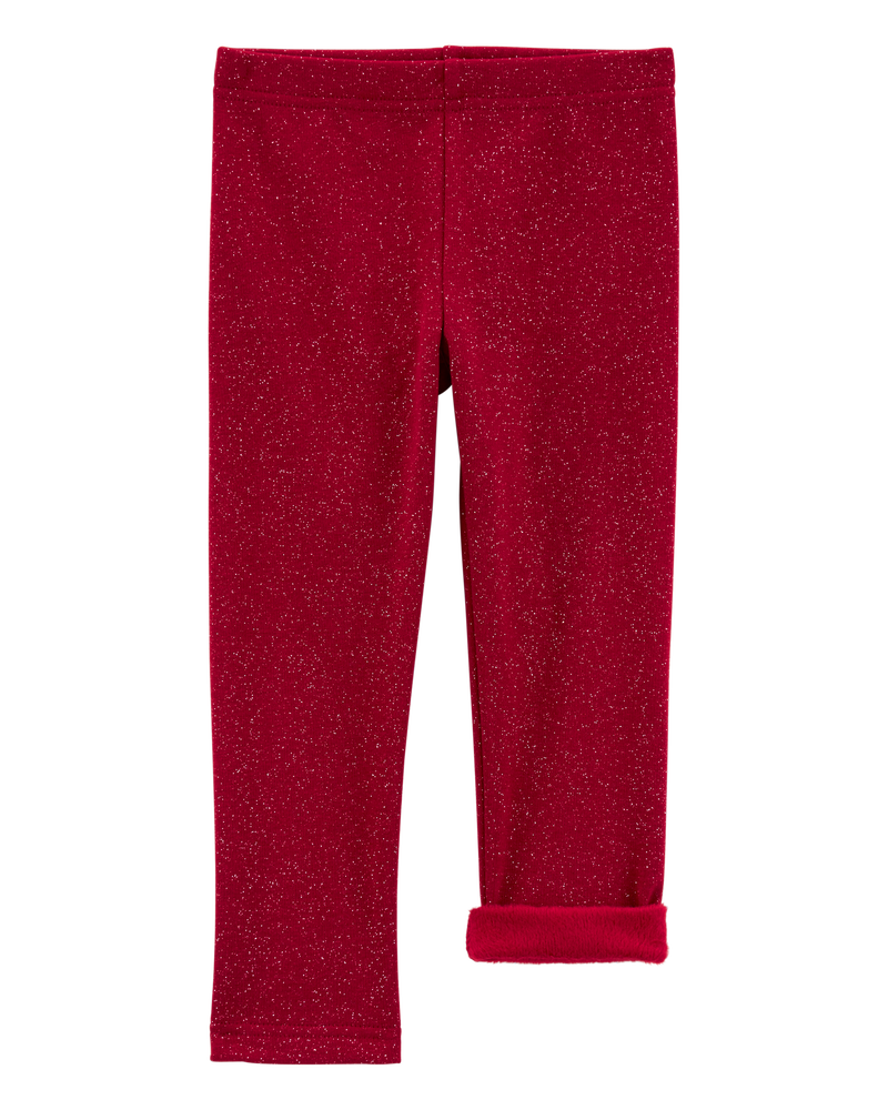 Toddler Glitter Cozy Fleece Leggings, image 2 of 5 slides