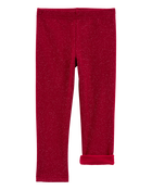 Toddler Glitter Cozy Fleece Leggings, image 2 of 5 slides