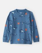 Toddler Boy Mountain Long-Sleeve Graphic Tee - Blue, image 1 of 3 slides