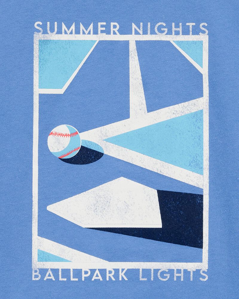 Kid Baseball Short-Sleeve Graphic Tee - Blue, image 2 of 3 slides