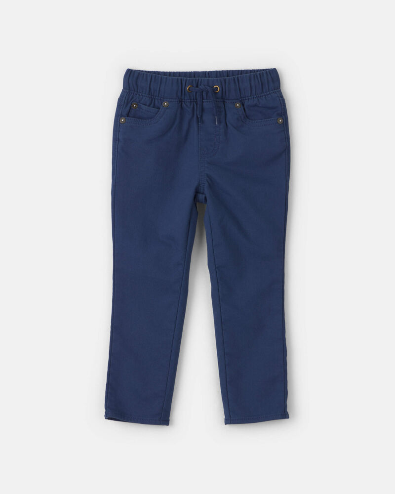 Toddler Boy Pull-On Pants - Navy Blue, image 1 of 4 slides