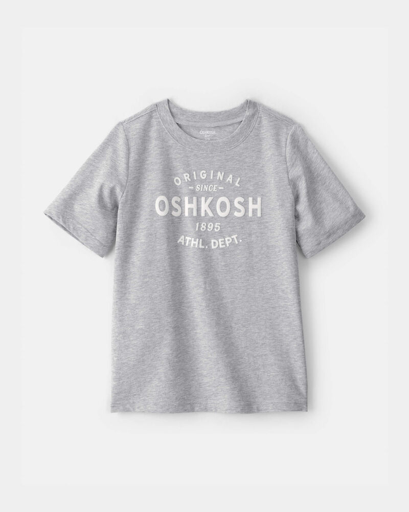 Gar&ccedil;ons - T-shirt &agrave; manches courtes &agrave; imprim&eacute; logo OskKosh - Bleu, image 1 sur 3 diapositives