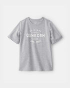 Gar&ccedil;ons - T-shirt &agrave; manches courtes &agrave; imprim&eacute; logo OskKosh - Bleu, image 1 sur 3 diapositives