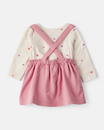 B&eacute;b&eacute; fille - Ensemble 3 pi&egrave;ces haut &agrave; manches longues et jupe &agrave; motif coeur de la St-Valentin&nbsp;&ndash; Rose, 
