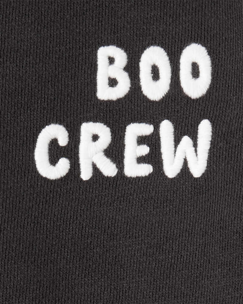 Baby Organic Cotton Boo Crew Bodysuit, image 3 of 5 slides