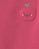Toddler Girl 2-Piece Apple French Terry Long-Sleeve Top & Skort Set - Pink, image 3 of 5 slides