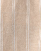 Baby 2-Piece Stripe Overall Set - Khaki, image 4 of 6 slides