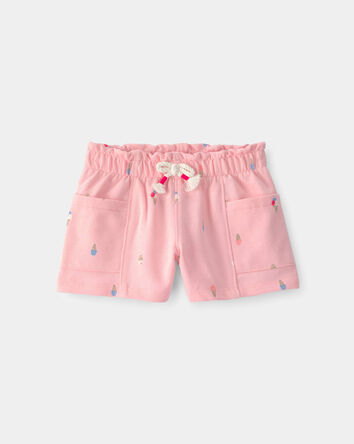 B&eacute;b&eacute; fille - Short en jersey bouclette &agrave; motif de cr&egrave;me glac&eacute;e - Rose, 
