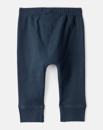 B&eacute;b&eacute; gar&ccedil;on - Emballage de 2 pantalons en coton &agrave; 100&nbsp;% &agrave; enfiler - Vert/bleu marine, 