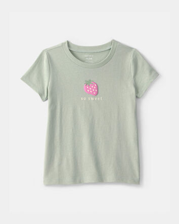 Tout-petit fille - T-shirt &agrave; imprim&eacute; fraise - Vert, 