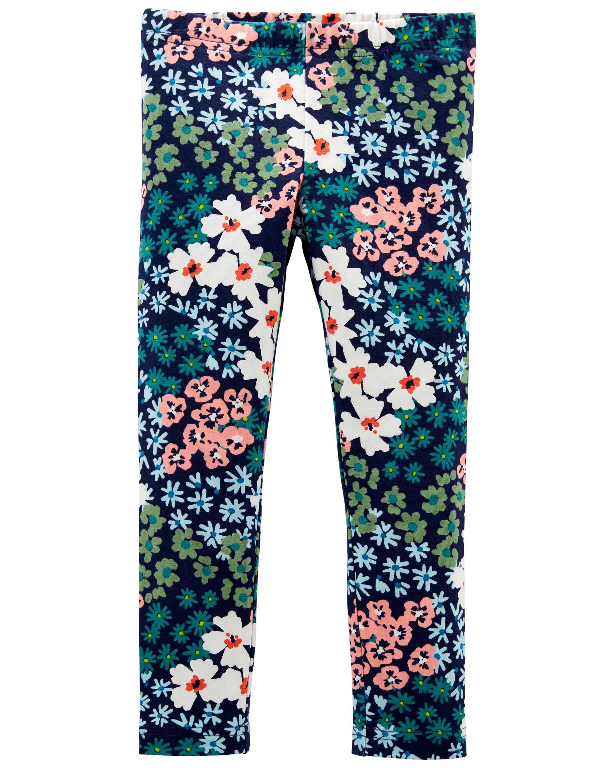 Blue Floral Leggings carters