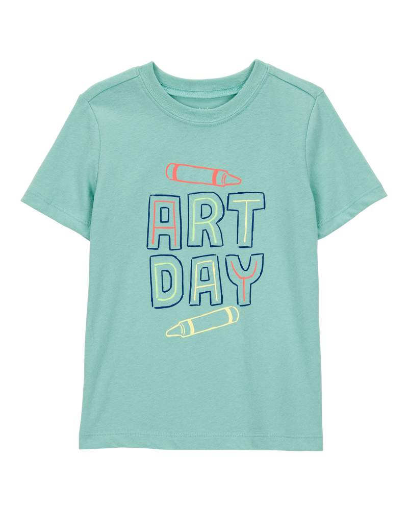 Toddler Boy Art Day Short-Sleeve Graphic Tee - Teal, image 1 of 3 slides