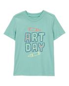 Toddler Boy Art Day Short-Sleeve Graphic Tee - Teal, image 1 of 3 slides